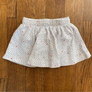 Tea Girls 12-18 Month White Skirt with Blue and Red Flowers